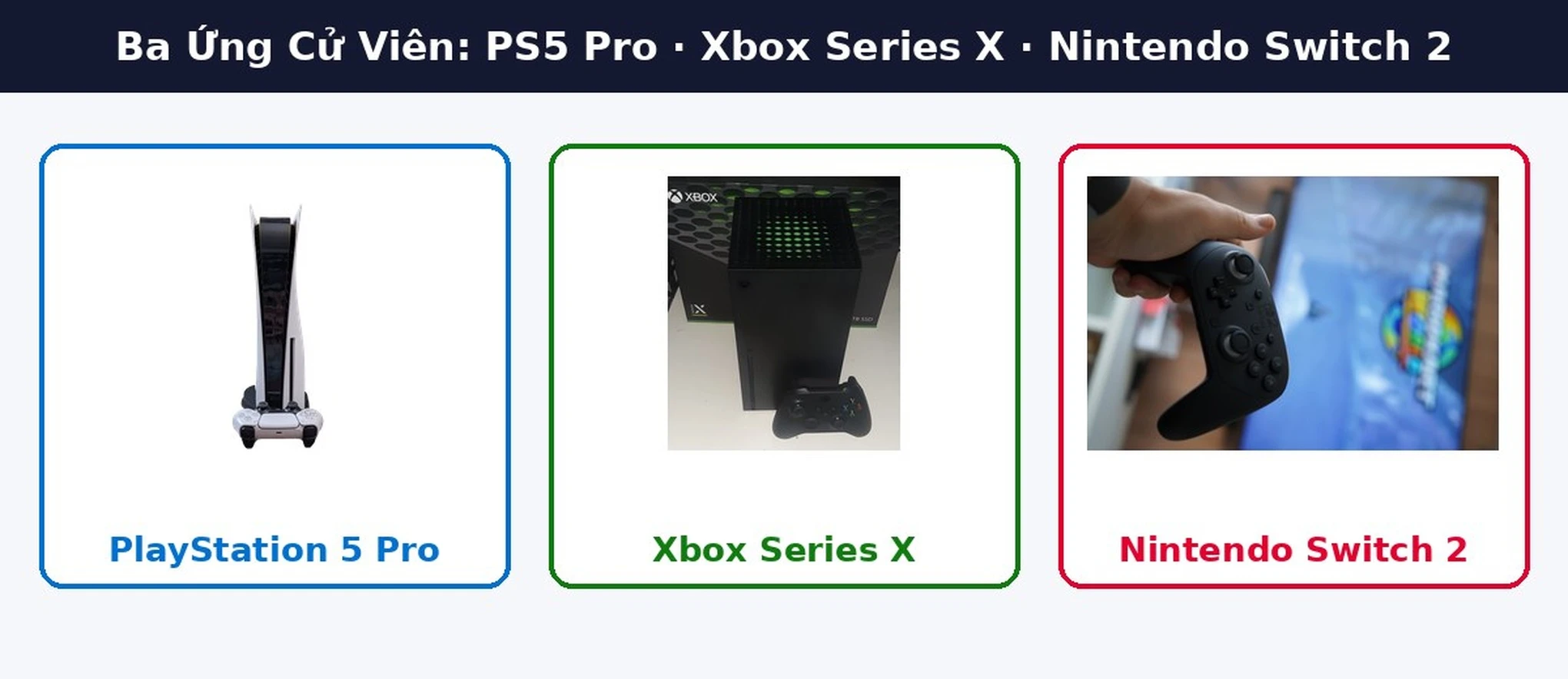 So sánh PS5 Pro vs Xbox Series X vs Nintendo Switch 2