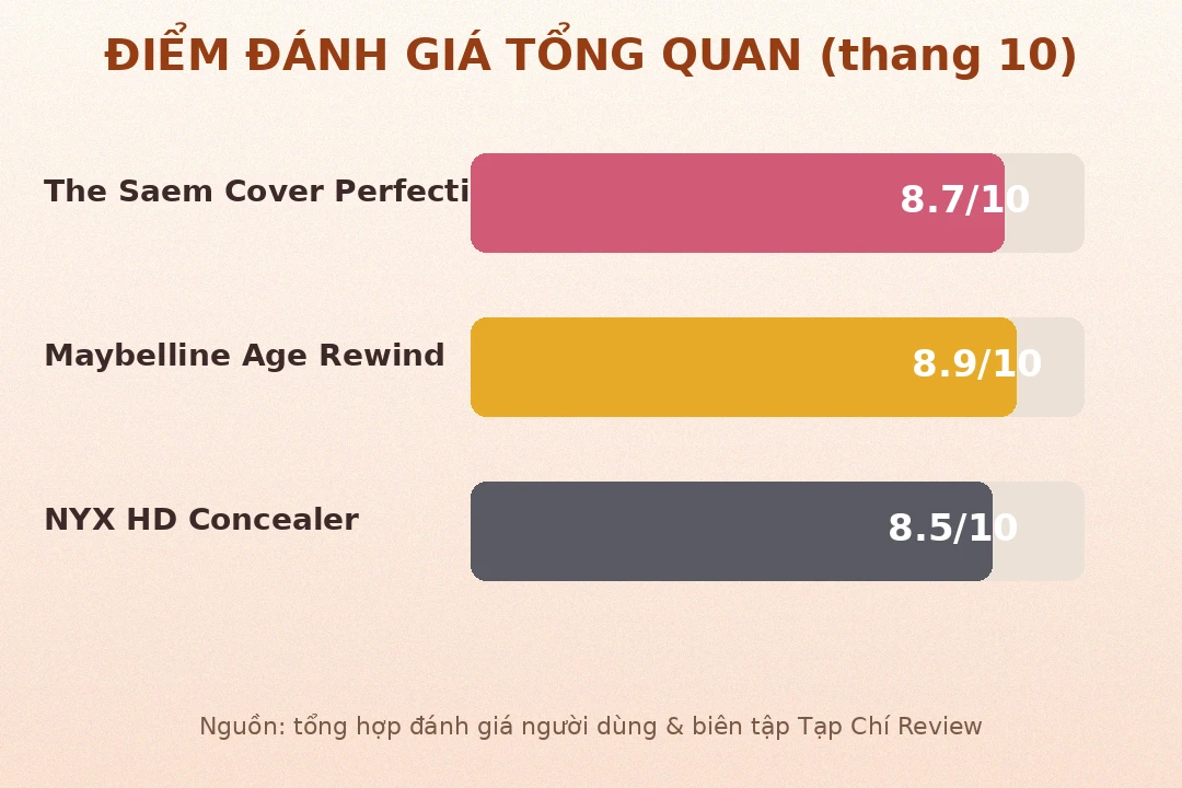 Điểm đánh giá tổng quan che khuyết điểm 2026
