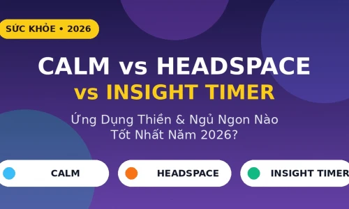 Calm vs Headspace vs Insight Timer: Ứng Dụng Thiền Nào Tốt Nhất Năm 2026?