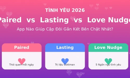 Paired vs Lasting vs Love Nudge 2026: App Nào Giúp Cặp Đôi Gắn Kết Bền Chặt Nhất?