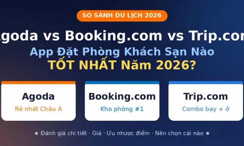Agoda vs Booking.com vs Trip.com: App Đặt Phòng Khách Sạn Nào Tốt Nhất 2026?