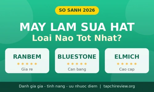 Máy Làm Sữa Hạt Loại Nào Tốt? Ranbem vs Bluestone vs Elmich 2026
