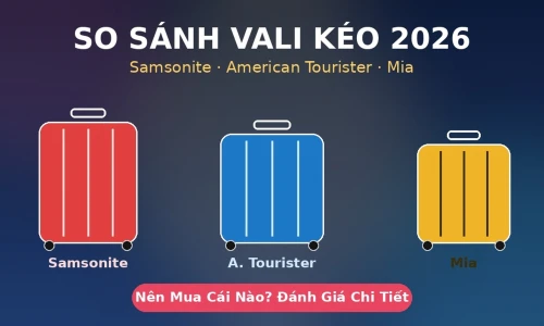 Samsonite vs American Tourister vs Mia: Vali Kéo Nào Tốt Nhất Năm 2026?