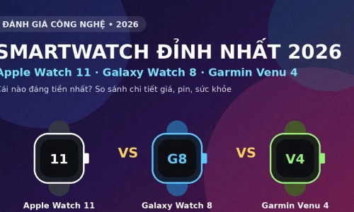 Apple Watch Series 11 vs Galaxy Watch 8 vs Garmin Venu 4: Smartwatch Nào Đáng Mua Nhất 2026?