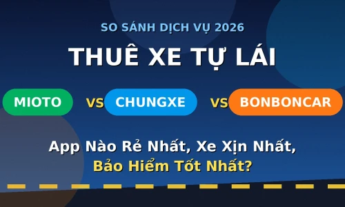 Mioto vs Chungxe vs BonbonCar: App Thuê Xe Tự Lái Nào Tốt Nhất Năm 2026?