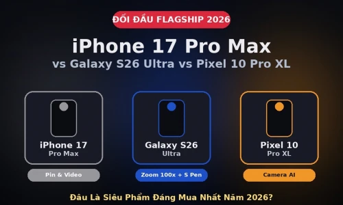 iPhone 17 Pro Max vs Galaxy S26 Ultra vs Pixel 10 Pro XL: Flagship Nào Đáng Mua Nhất 2026?