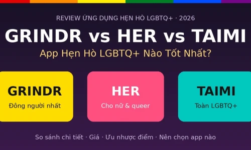 Grindr vs HER vs Taimi 2026: App Hẹn Hò LGBTQ+ Nào Tốt Nhất?