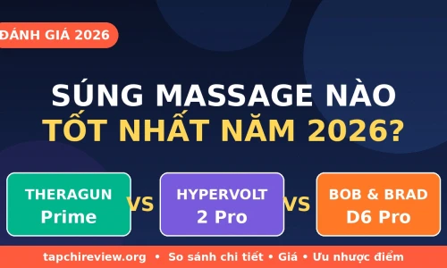 Theragun vs Hypervolt vs Bob & Brad: Súng Massage Nào Tốt Nhất Năm 2026?