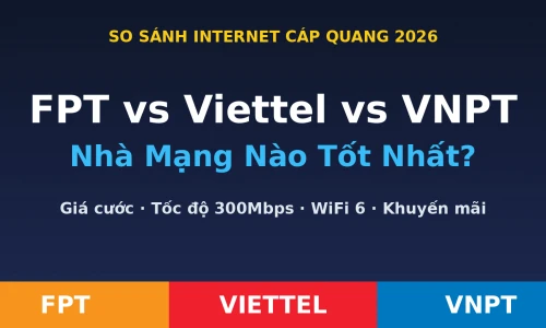 FPT vs Viettel vs VNPT: Nhà Mạng Internet Cáp Quang Nào Tốt Nhất Năm 2026?