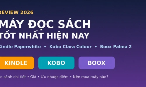 Kindle Paperwhite vs Kobo Clara Colour vs Boox Palma 2: Máy Đọc Sách Nào Tốt Nhất Năm 2026?