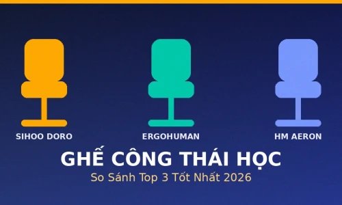 Ghế Công Thái Học Sihoo Doro vs Ergohuman vs Herman Miller Aeron: Loại Nào Tốt Nhất Năm 2026?