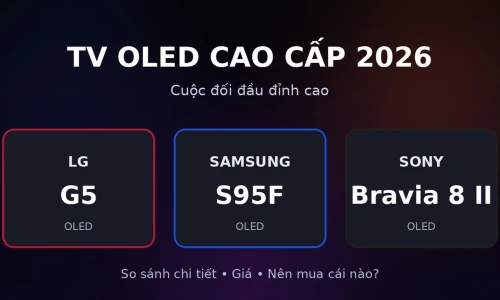 LG G5 vs Samsung S95F vs Sony Bravia 8 II: TV OLED Cao Cấp Nào Đáng Mua Nhất 2026?