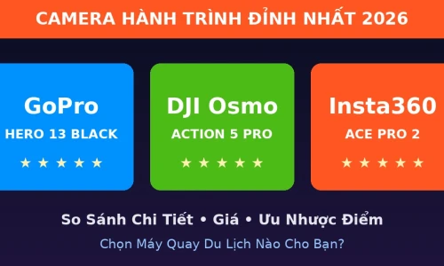 GoPro Hero 13 vs DJI Osmo Action 5 Pro vs Insta360 Ace Pro 2: Camera Hành Trình Nào Tốt Nhất Năm 2026?