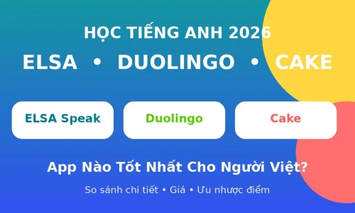 ELSA Speak vs Duolingo vs Cake: App Học Tiếng Anh Nào Tốt Nhất Năm 2026?
