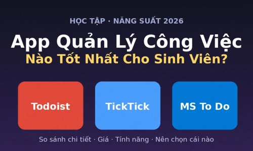 Todoist vs TickTick vs Microsoft To Do: App Quản Lý Công Việc Nào Tốt Nhất Cho Sinh Viên Năm 2026?