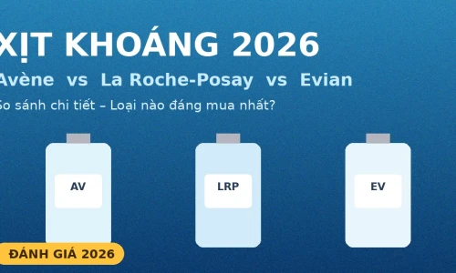 Xịt Khoáng 2026: Avène vs La Roche-Posay vs Evian – Loại Nào Tốt Nhất?