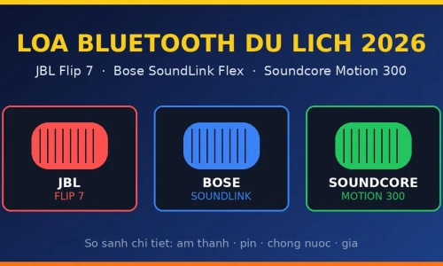 JBL Flip 7 vs Bose SoundLink Flex vs Soundcore Motion 300: Loa Bluetooth Du Lịch Nào Tốt Nhất Năm 2026?