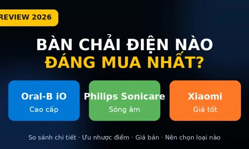 Oral-B iO vs Philips Sonicare vs Xiaomi: Bàn Chải Điện Nào Đáng Mua Nhất Năm 2026?