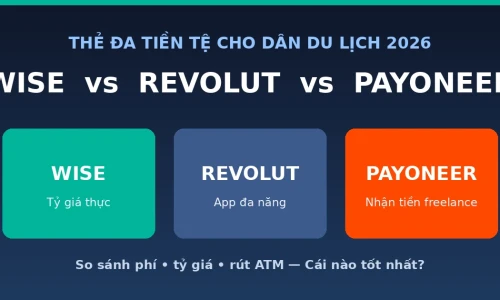 Wise vs Revolut vs Payoneer: Thẻ Đa Tiền Tệ Cho Dân Du Lịch Nào Tốt Nhất Năm 2026?
