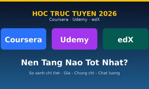 Coursera vs Udemy vs edX: Nền Tảng Học Trực Tuyến Nào Tốt Nhất Năm 2026?