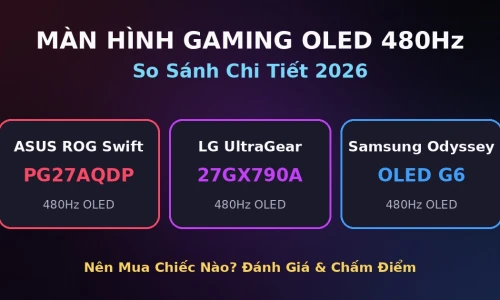 Màn Hình Gaming OLED 480Hz 2026: ASUS PG27AQDP vs LG 27GX790A vs Samsung Odyssey G6 — Nên Mua Chiếc Nào?