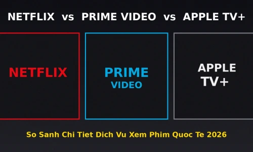 Netflix vs Amazon Prime Video vs Apple TV+: Dịch Vụ Xem Phim Trực Tuyến Quốc Tế Nào Tốt Nhất Năm 2026?