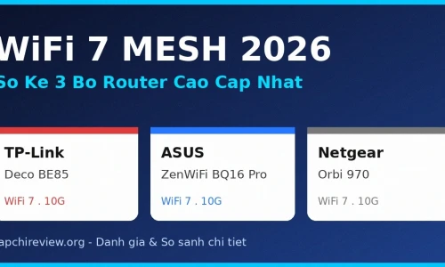 TP-Link Deco BE85 vs ASUS ZenWiFi BQ16 Pro vs Netgear Orbi 970: Router WiFi 7 Mesh Nào Đáng Mua Nhất 2026?