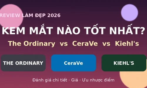 Kem Mắt 2026: The Ordinary vs CeraVe vs Kiehl's – Loại Nào Tốt Nhất?