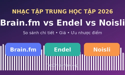 Brain.fm vs Endel vs Noisli: App Nhạc Tập Trung Học Tập Nào Tốt Nhất Năm 2026?