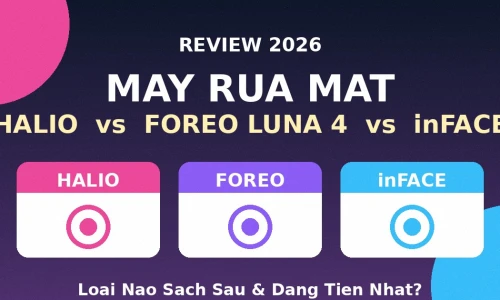 Máy Rửa Mặt 2026: Halio vs Foreo Luna 4 vs inFace – Loại Nào Tốt Nhất?