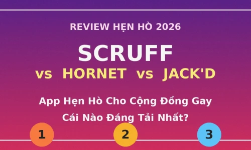 Scruff vs Hornet vs Jack'd 2026: App Hẹn Hò Cho Cộng Đồng Gay Nào Đáng Tải Nhất?